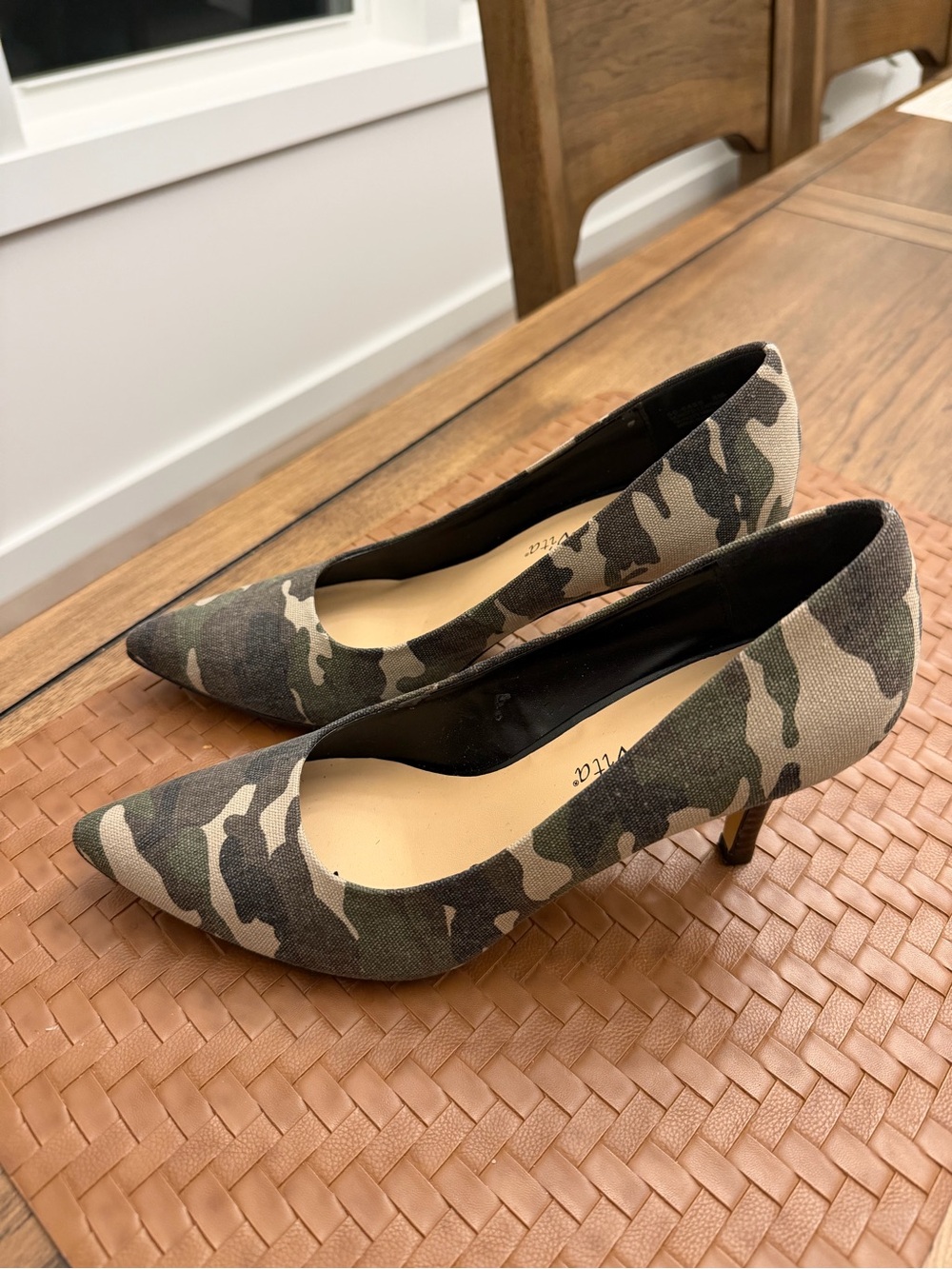 Bella Vita Camo Pointed Toe Heels